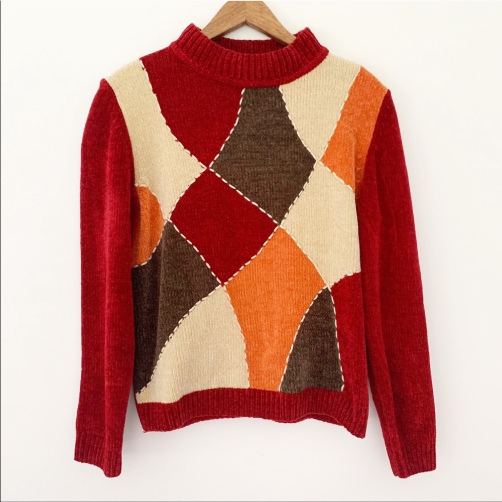 Vintage Chenille Mock Neck Sweater